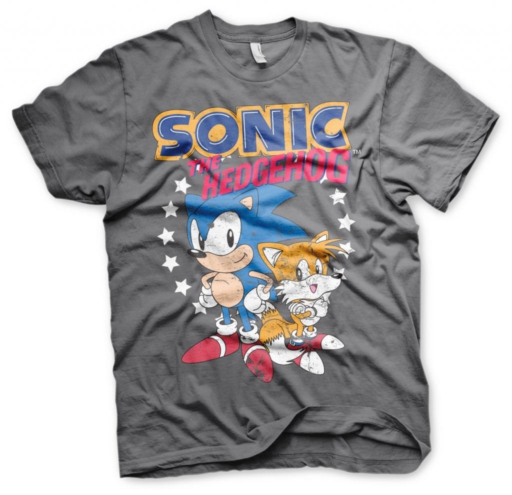 Sonic The Hedgehog - Sonic & Tails T-Shirt (DarkGrey M)