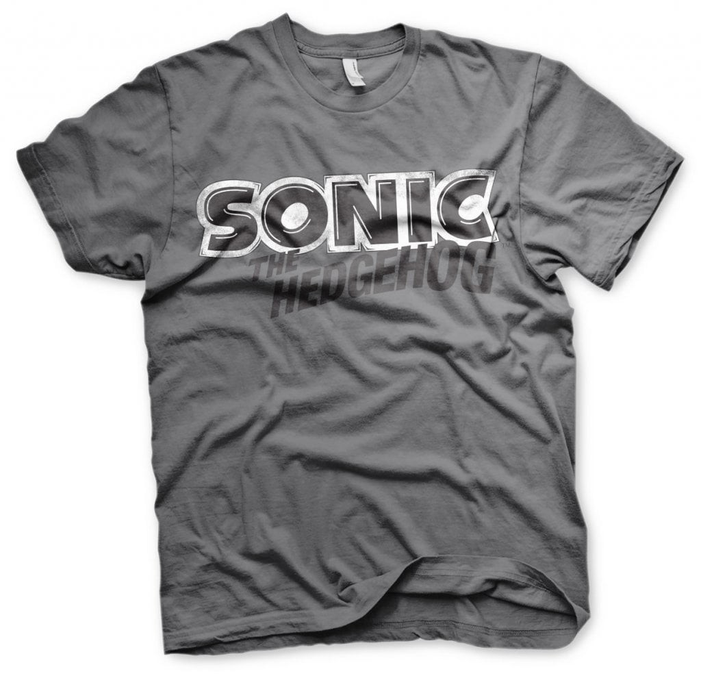 Sonic The Hedgehog Classic Logo Tee (DarkGrey M)