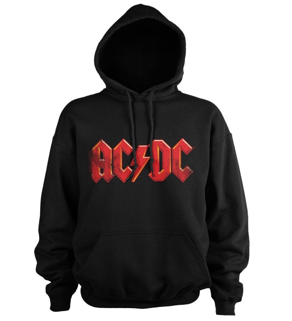 AC/DC Distressed Logo Hoodie | Dunken.se