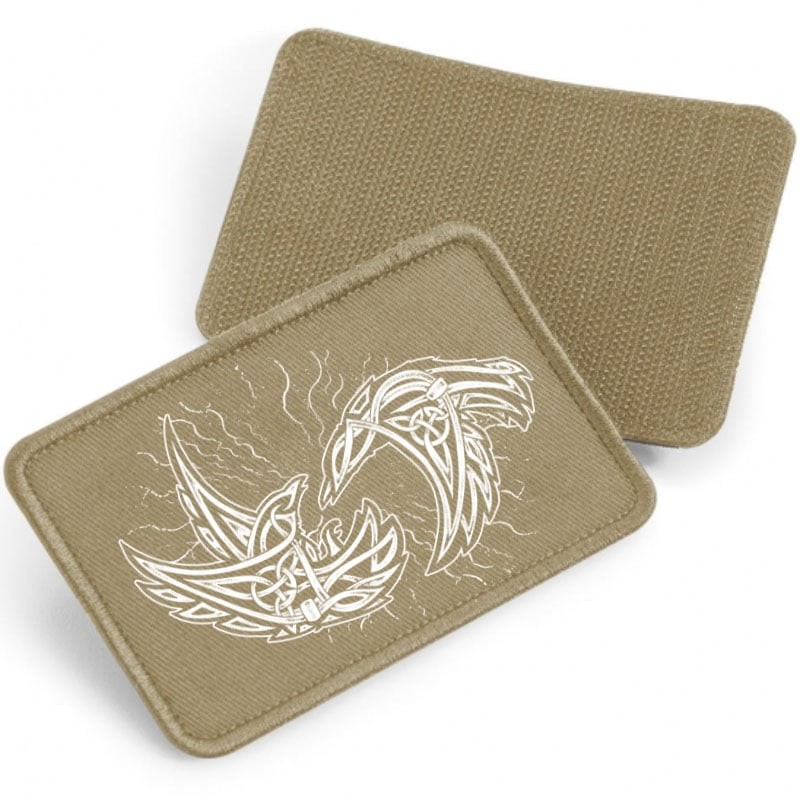 Odens korpar - tygpatch med kardborre (Desert sand Onesize)