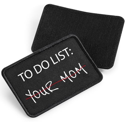 To Do List - tygpatch med kardborre (Black Onesize)