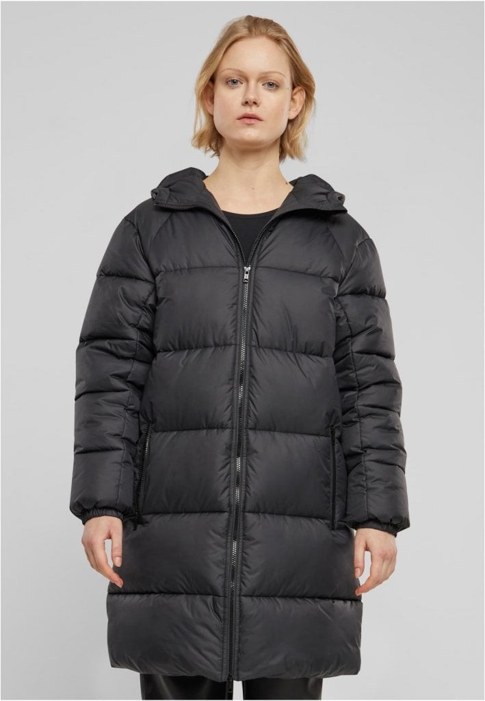 Lång puffer jacka dam (3XL black)