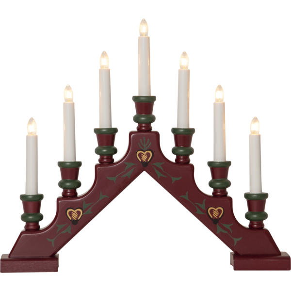 Adventsljusstake Sara röd