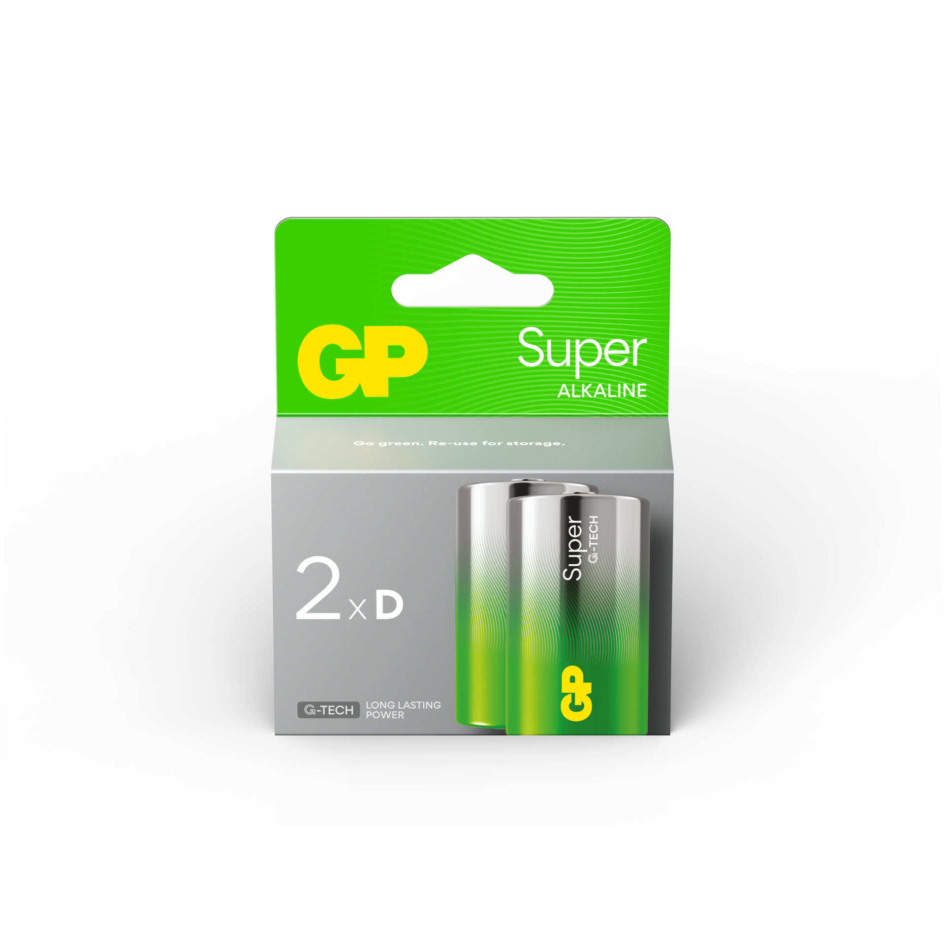 GP Batteries Super Alkaline D-Batteri G-TECH 2-pack