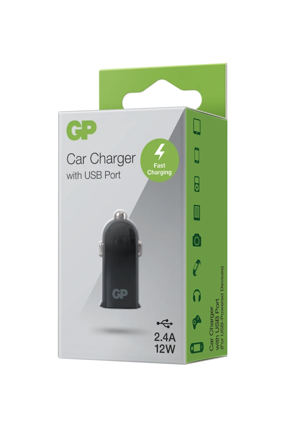 GP Billaddare 12V USB-A 12W