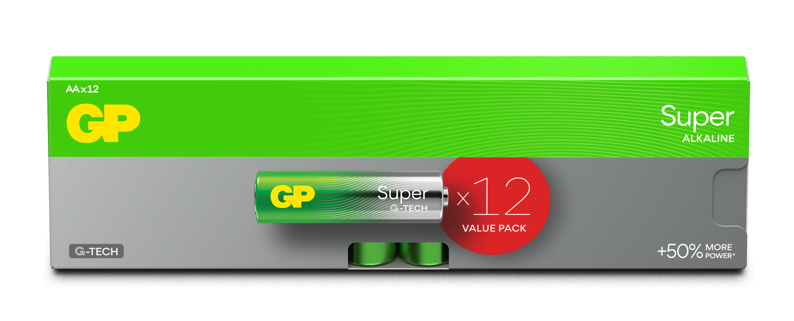GP Batteries Super Alkaline AA-Batteri G-TECH 12-pack