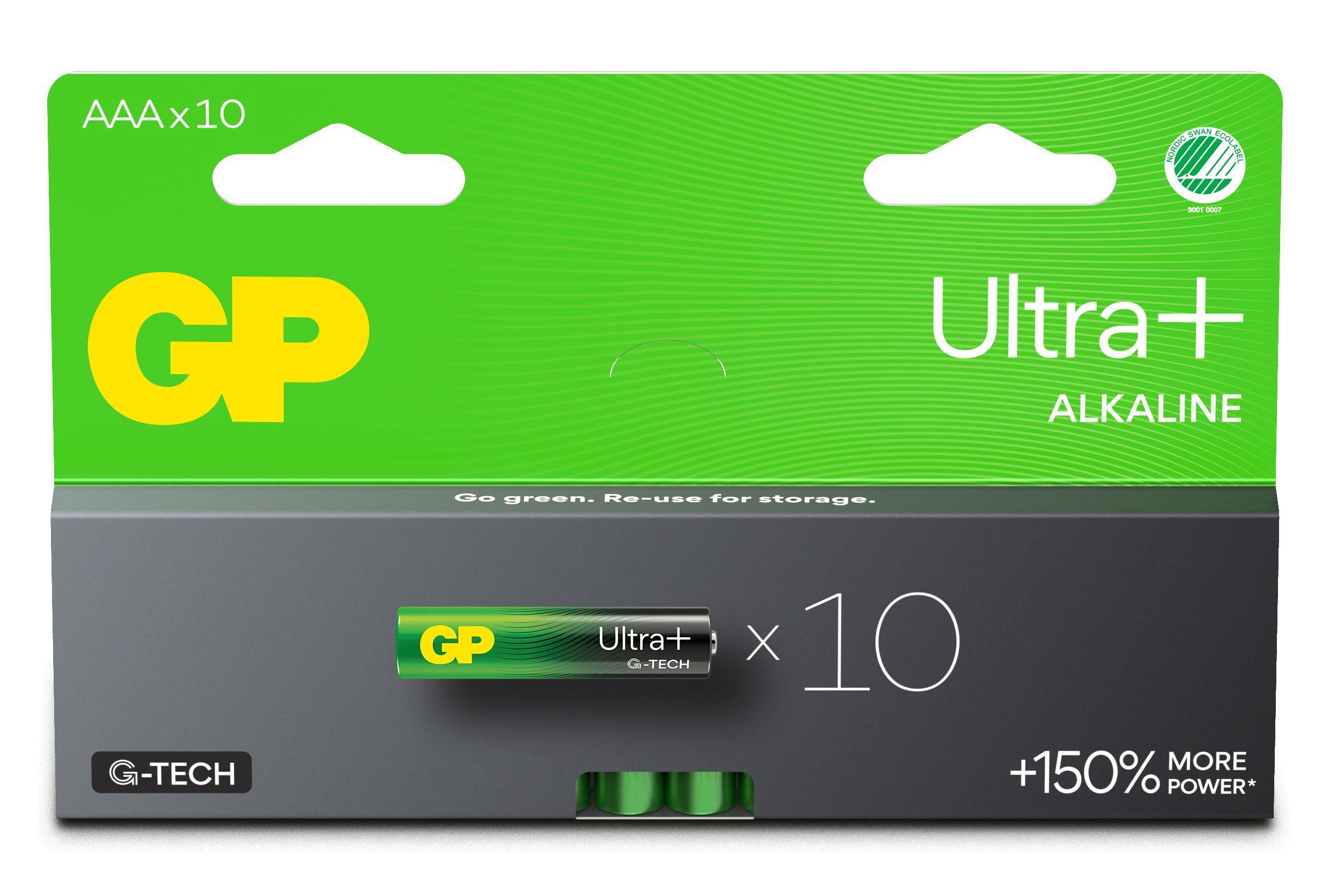 GP Batteries Ultra Plus Alkaline AAA G-TECH 10-pack
