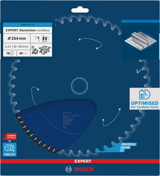Bosch EXPERT Aluminium Sågklinga 254x2,4/1,8x30mm 78T