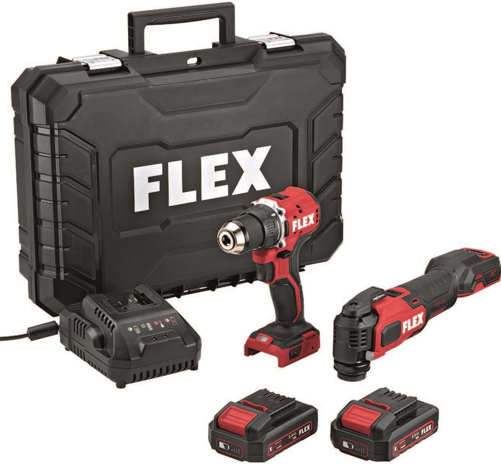 FLEX Verktygspaket Snickare 18V (2x2,5Ah)