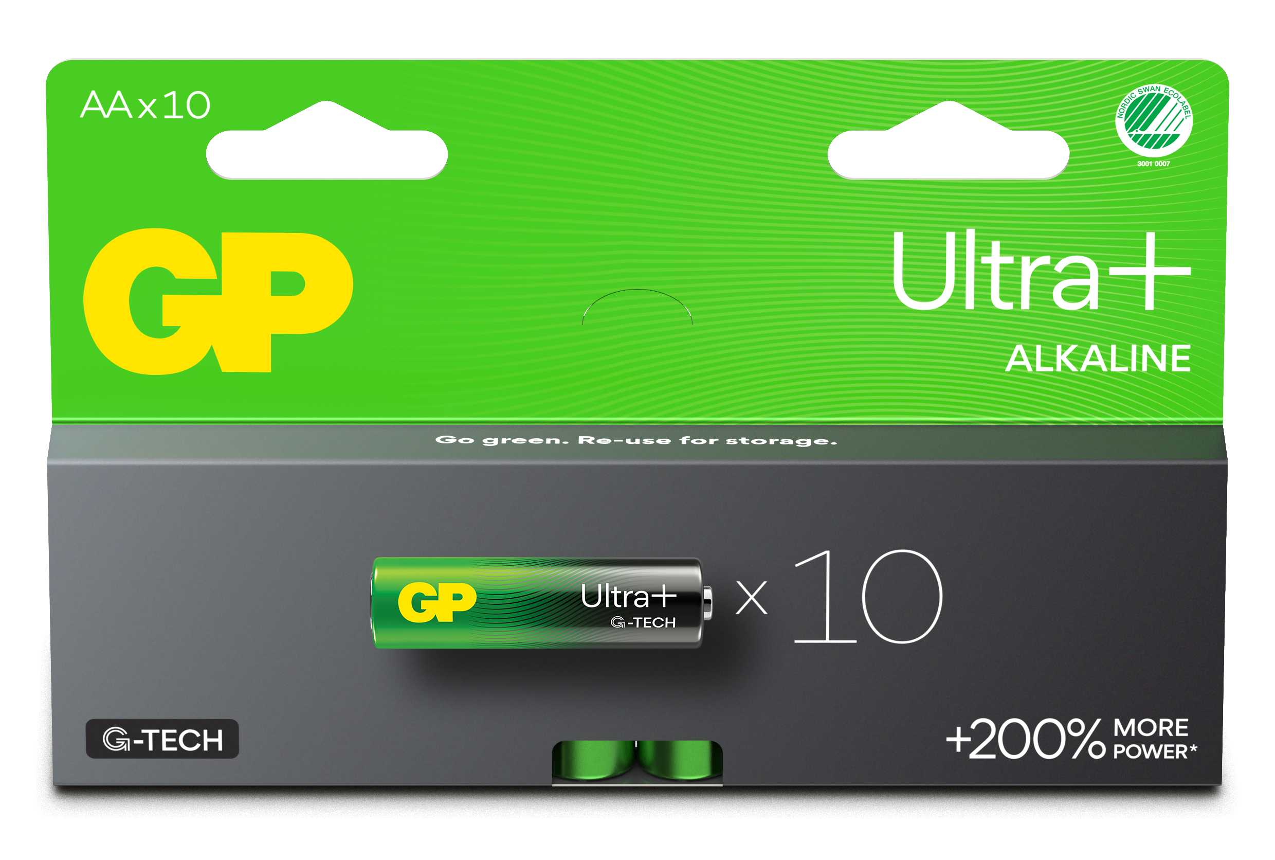 GP Batteries Ultra Plus Alkaline AA G-TECH 10-pack