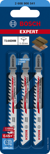 Bosch EXPERT Hardwood Fast Sticksågsblad T144DHM 3st
