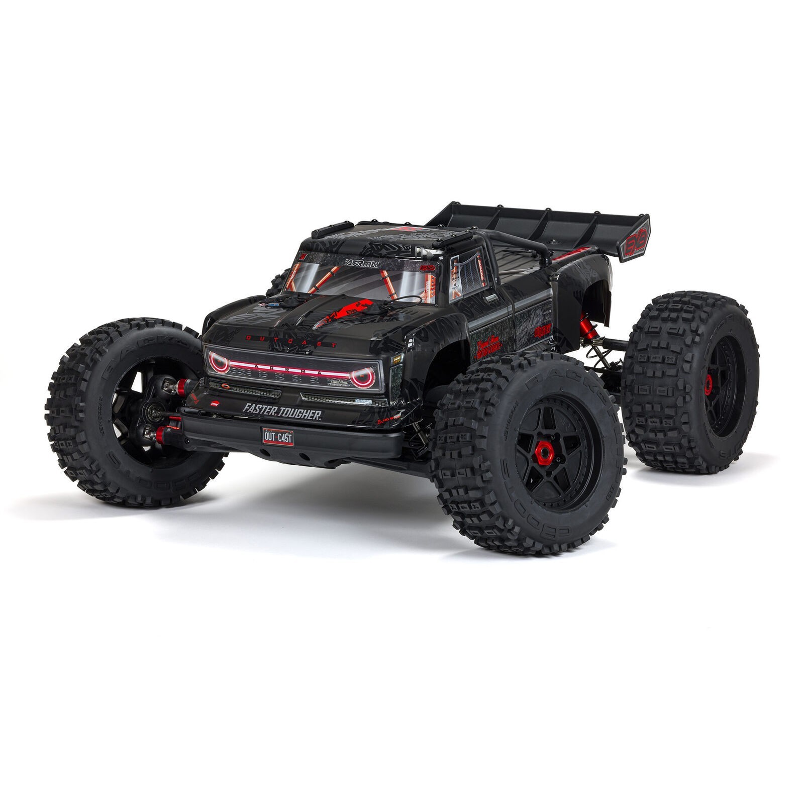 1:5 - 1:7 El-Bilar – ARA5810V2 ARRMA 1/5 OUTCAST 4X4 8S BLX Stunt Truck RTR (utan batteri/laddare)