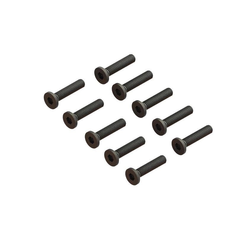 Skruv-Brickor-O-ring Typhon Grom 1:18 – Skruv Försänkt M2.5x12mm (10 st)