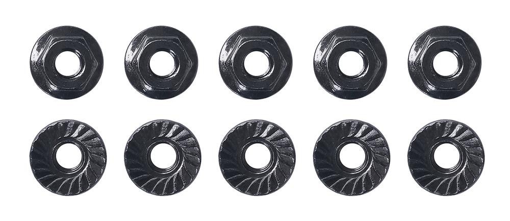 Skruv.brickor.O-ring Associated B74-B74.1 – Mutter M4 Stål Sågtandad RC10B6.4