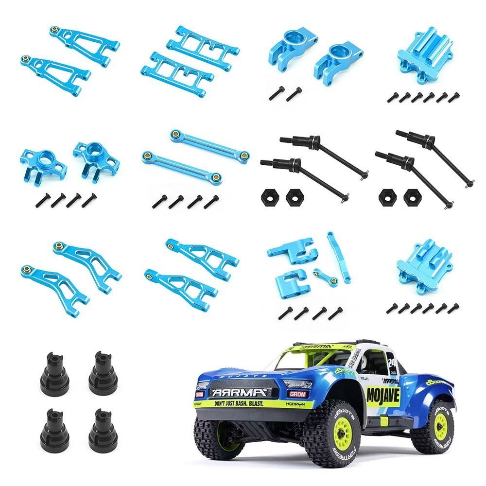 Optiondelar Mojave Grom 1:18 – Aluminium/Stål Uppgraderings Set Ljusblå/Silver ARRMA Mojave 1/18 Grom (Hobby Details)