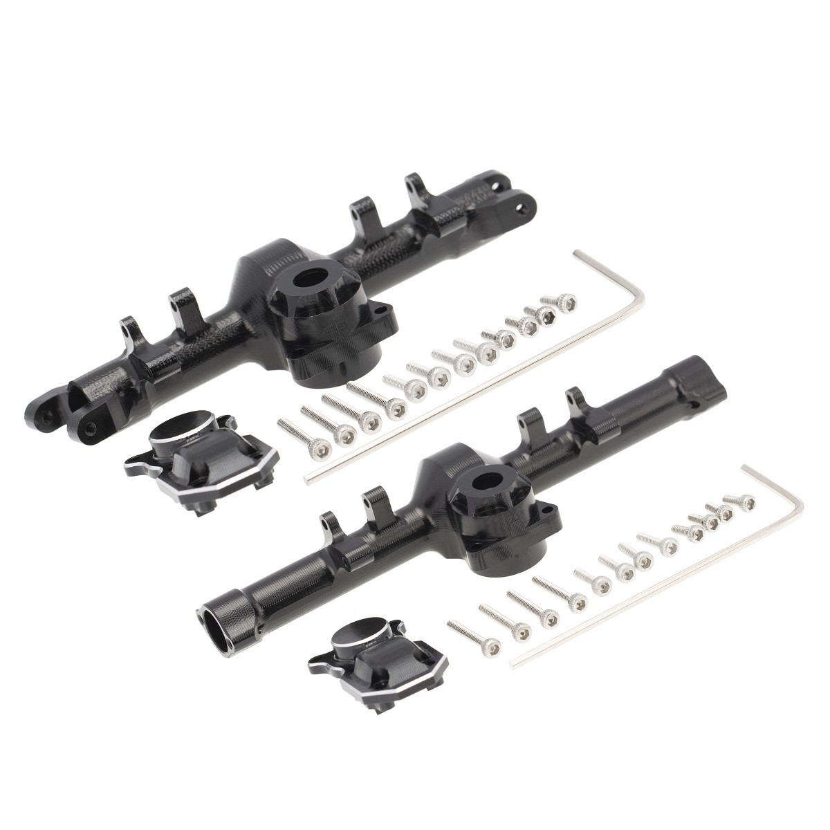 Axial SCX24 Mini Crawler reservdelar – Drivaxelhus Fram och Bak Svart Aluminium Axial SCX24