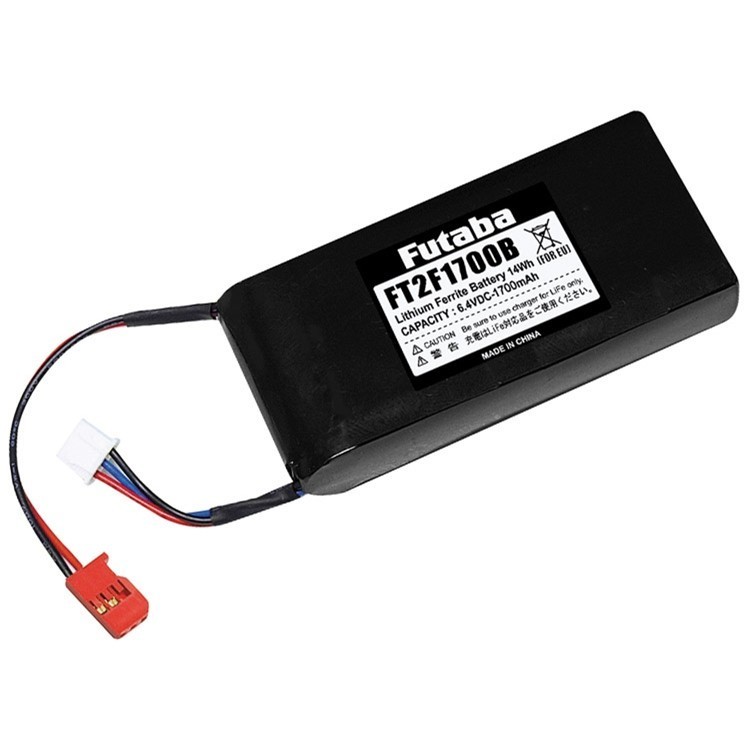 LiFePo – LiFe Batteri Sändare 6.4V 1700mAh. 7PX/4PX/4PKS/4PL. Futaba