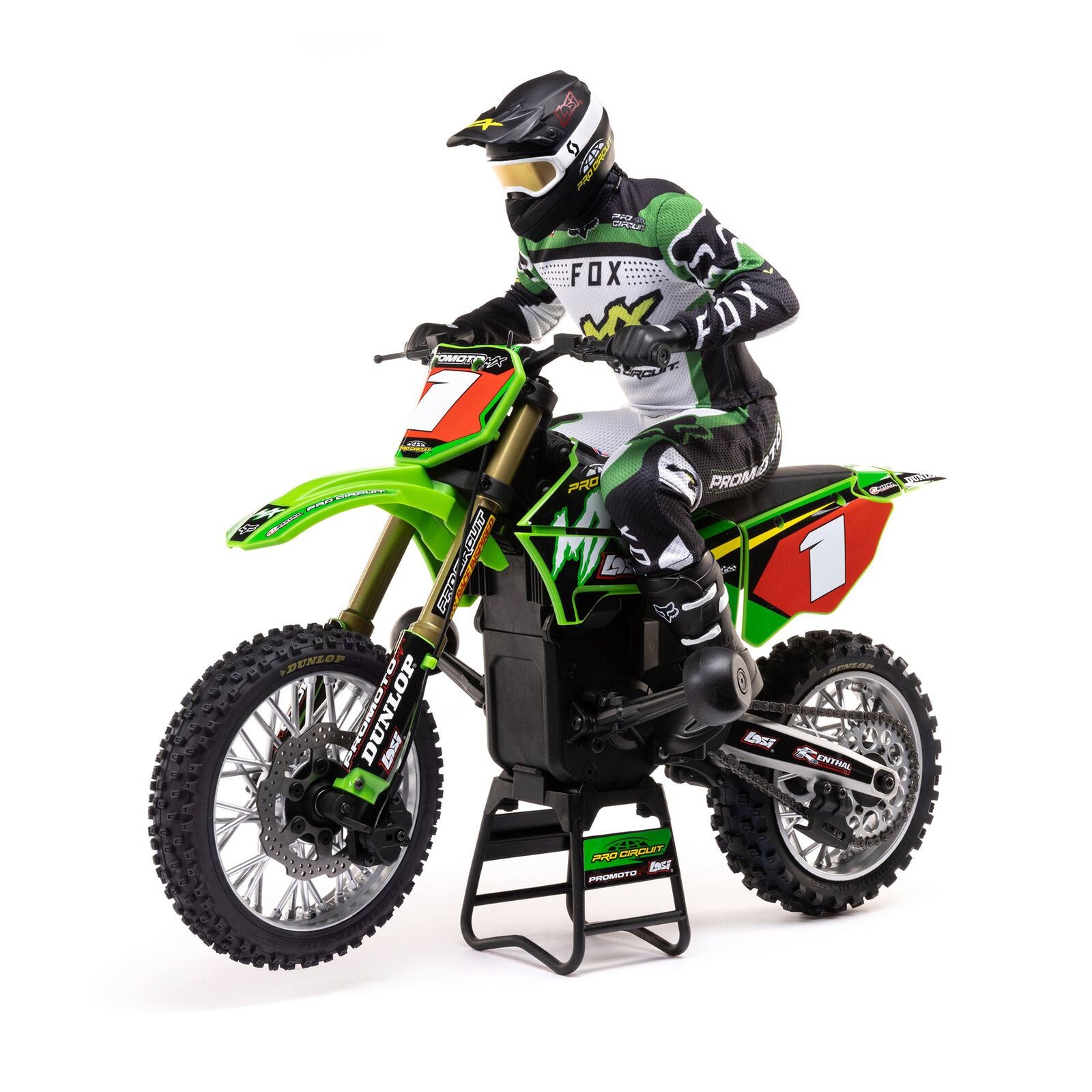 Black Week Motorcyklar – Cross motorcykel 1:4 Promoto-MX RTR, Pro Circuit inkl. Batteri/USB laddare