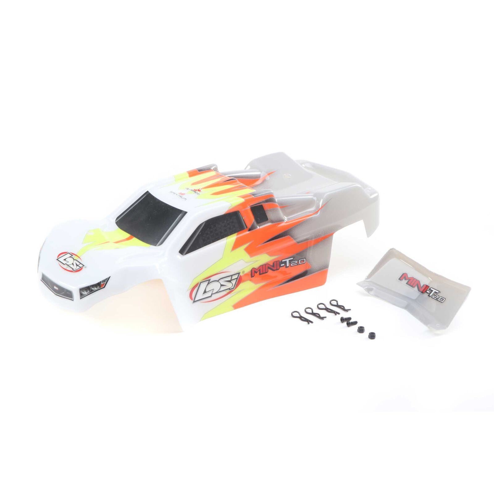 Losi Mini-T 2.0 Chassie.Mittparti.Kaross – Kaross Grå/Vit Losi Mini-T 2.0