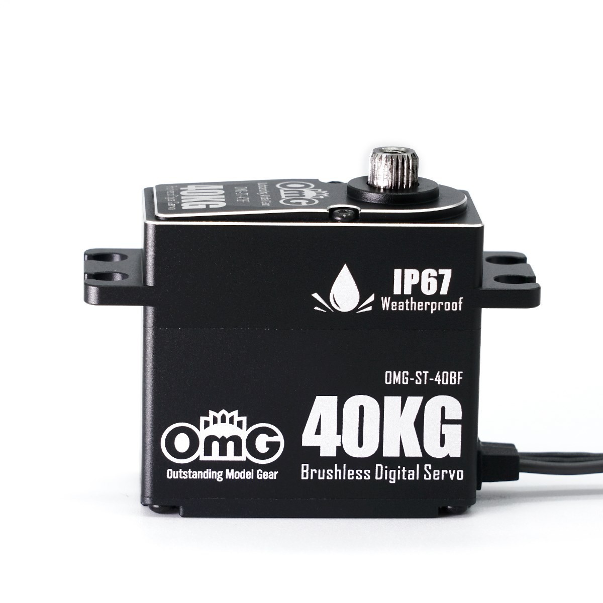 OMG Servo – Servo Digitalt Borstlöst Waterproof Svart IP67 HV 40KG/0.065SEK (8.4v)