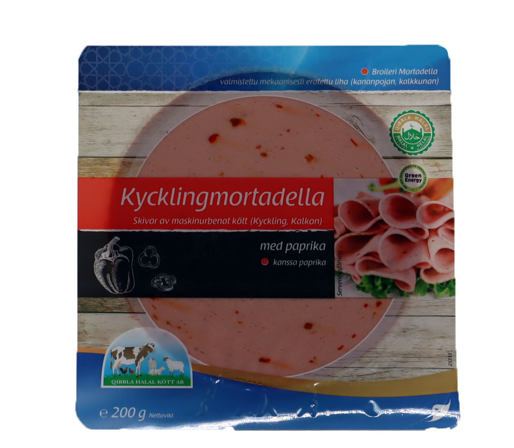 Qibbla Skivad Mortadella med paprika 12x200g