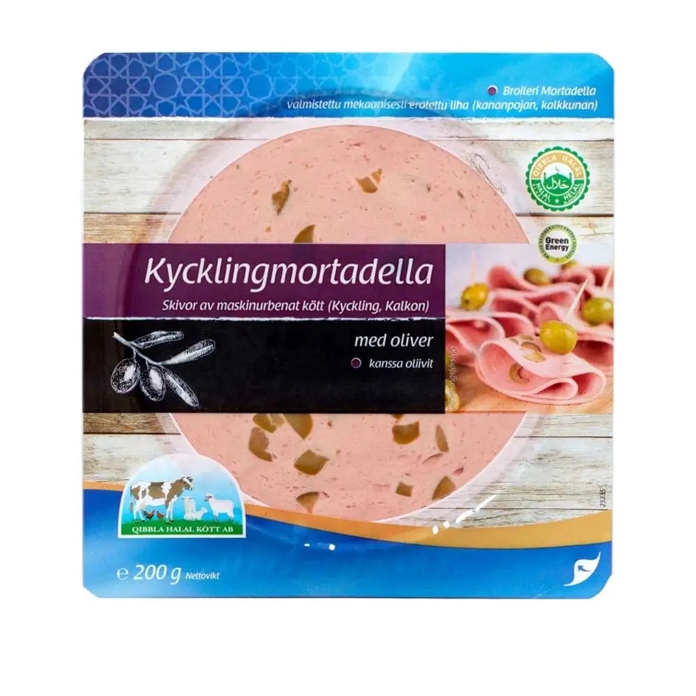 Qibbla Skivad Mortadella med oliver 12x200g