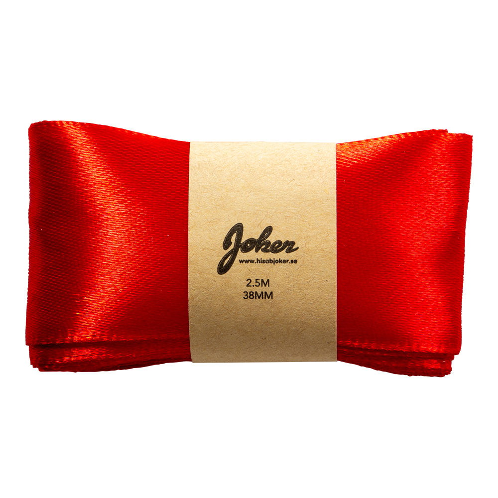 Sidenband rött, 3,8 cm x 2,5 m