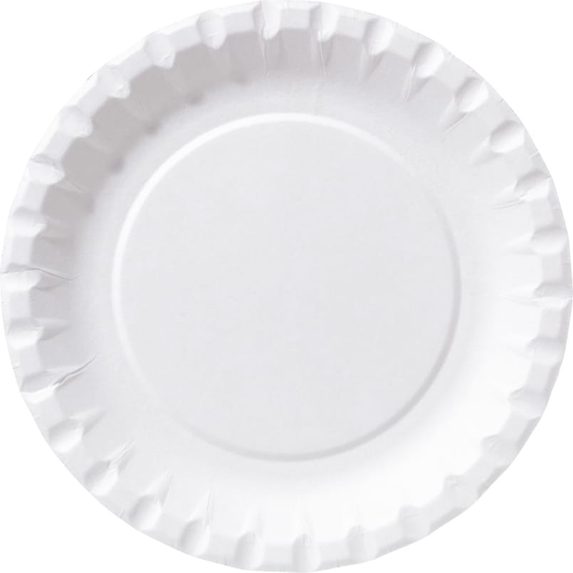 Papperstallrik Assiett obehandlad vit 15cm, 100 st/fp
