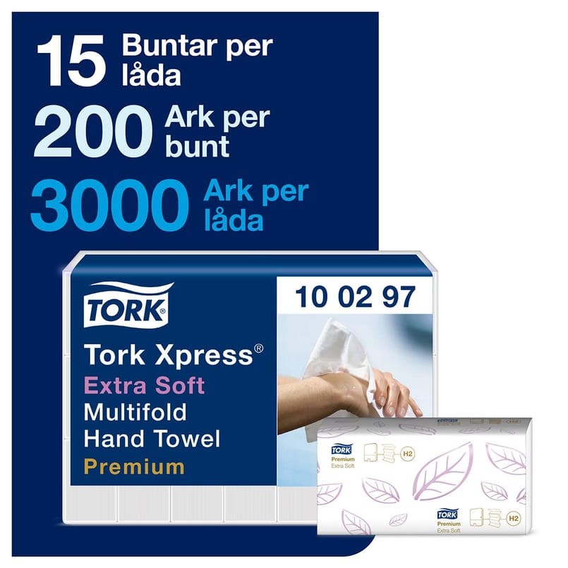 Alternativ bild 1 för Tork Pappershandduk Premium Xpress Soft H2