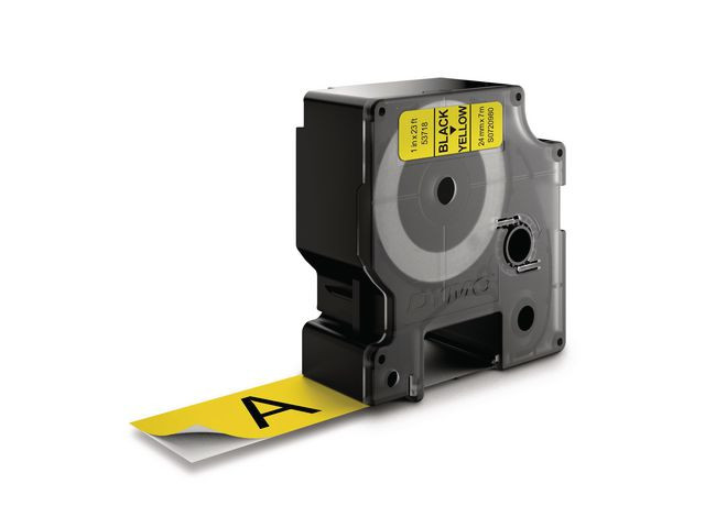 Alternativ bild 1 för Tape Dymo D1 24 mm svart på gul