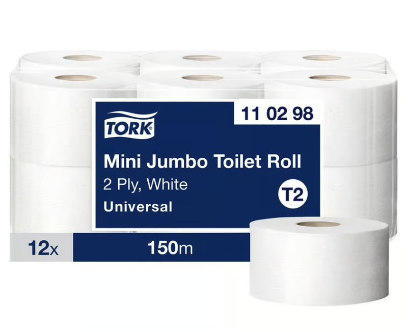 Alternativ bild 0 för Tork Toalettpapper Universal T2 Mini Jumbo 2-lags