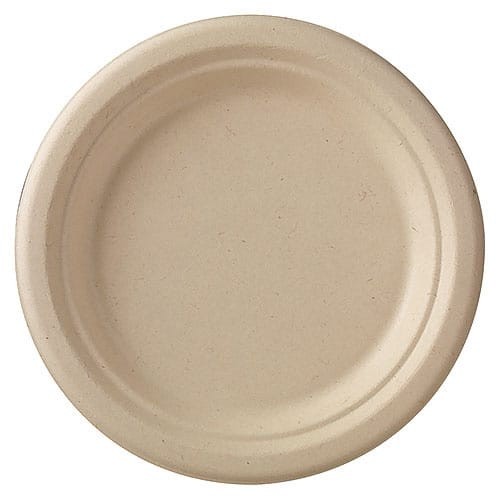 Papperstallrik Flat Fiber 18cm, 50 st/fp