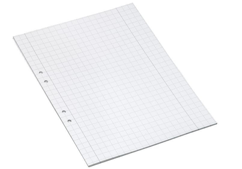 Arbetsblad rutat 10x10mm 70g A4, 500 st/fp