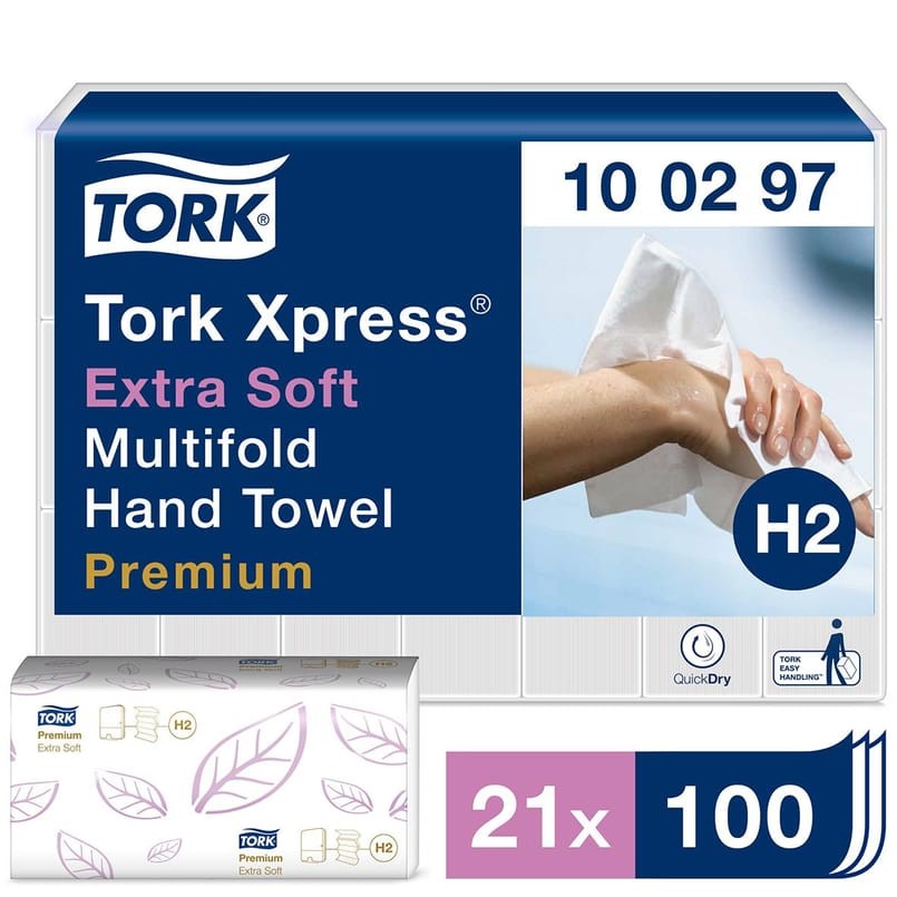 Produktfoto för Tork Pappershandduk Premium Xpress Soft H2