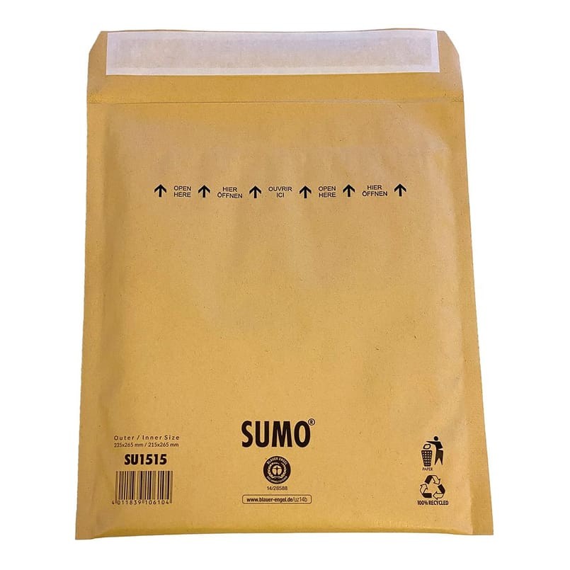 Alternativ bild 1 för Sumo Påse vadderad 225x340mm remsa