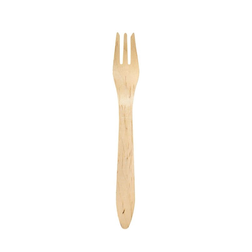 Engångsbestick Duni Gaffel vaxat trä 19cm, 100 st/fp