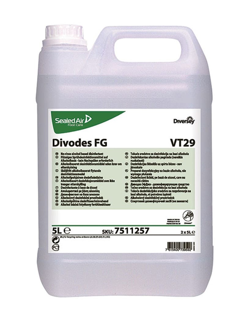 Ytdesinfektion Diversey Divodes FG VT29, 5 Liter