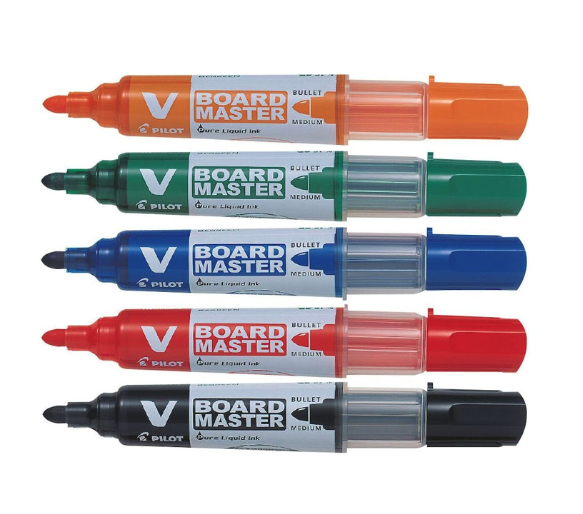 Whiteboardpennor Pilot V-Board Master Konisk, 5 st/fp