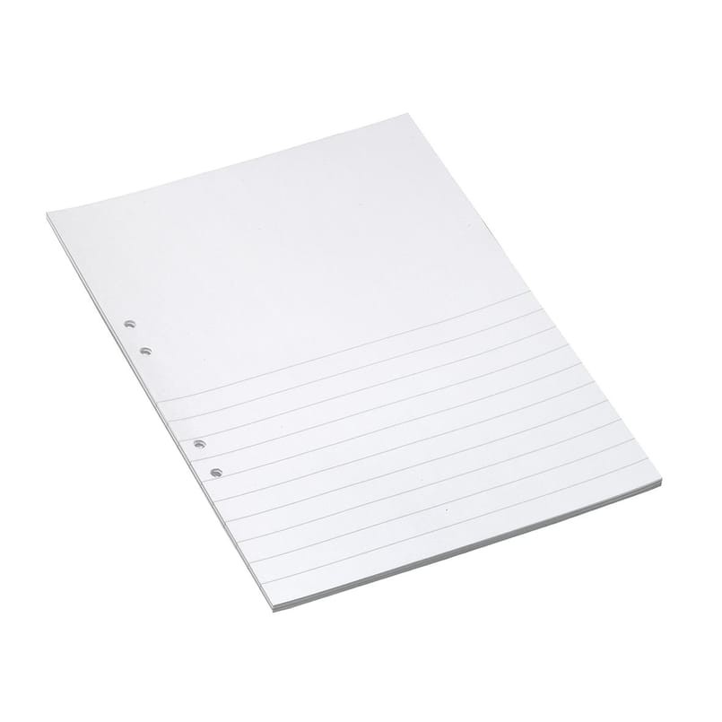 Arbetsblad halva linjerat 14,5mm/olinjerat A4 70g, 500 st/fp