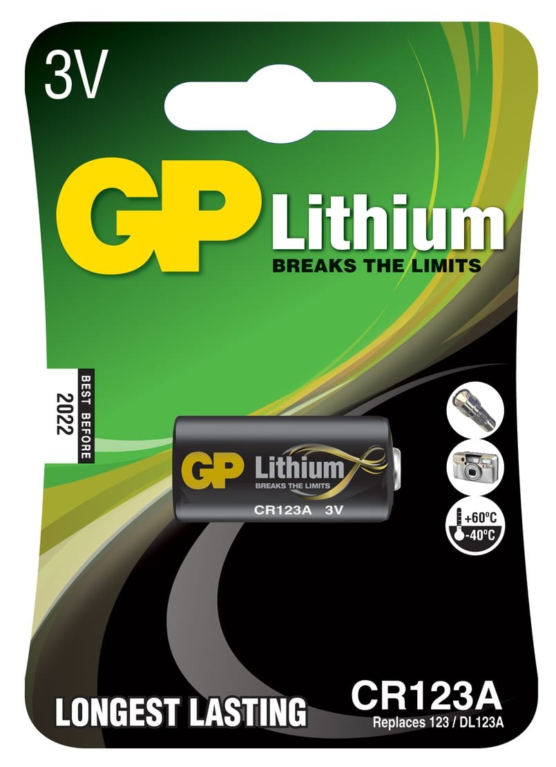 Batteri GP Lithium cr123a foto 3v
