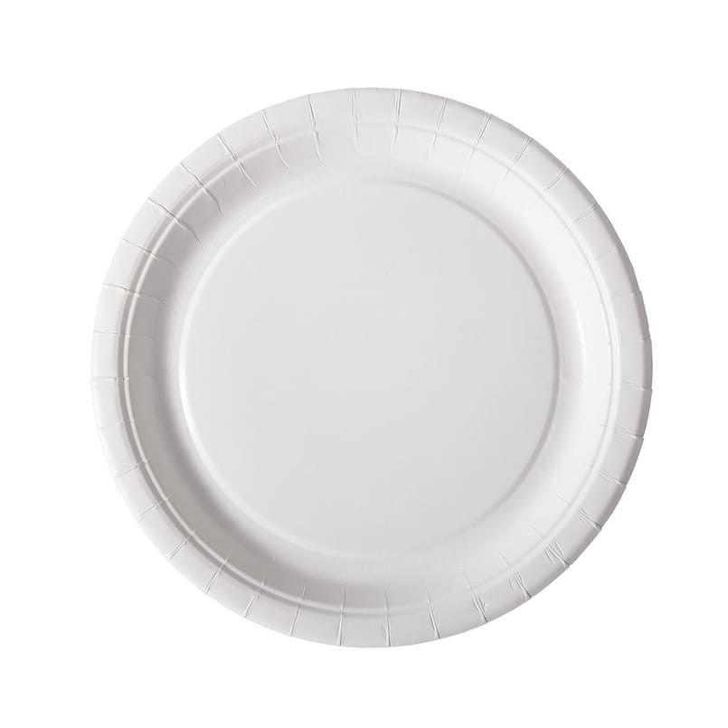 Papperstallrik Duni Flat Belagd vit 22cm, 100 st/fp