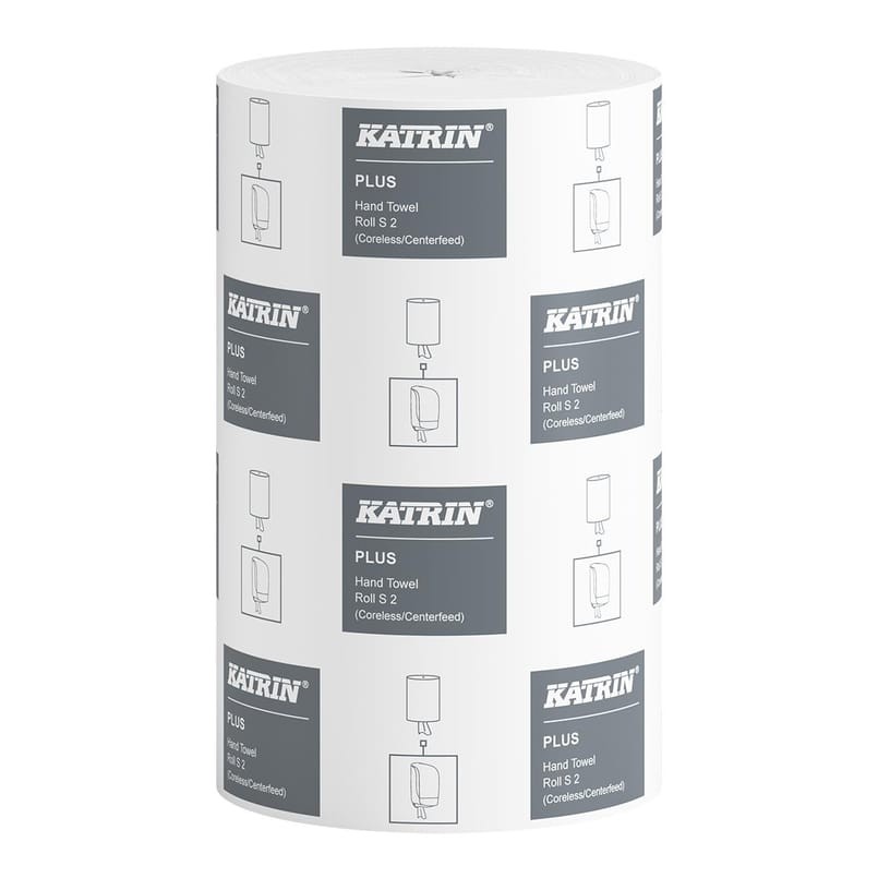Alternativ bild 0 för KATRIN Torkrulle Plus S2 2-lagers, 214 ark, utan hylsa, 280 mm, vita