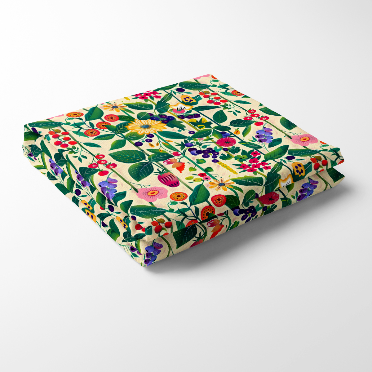 Nordisk Flora bordsduk – Färgstark duk med blommor och bär (300cm)