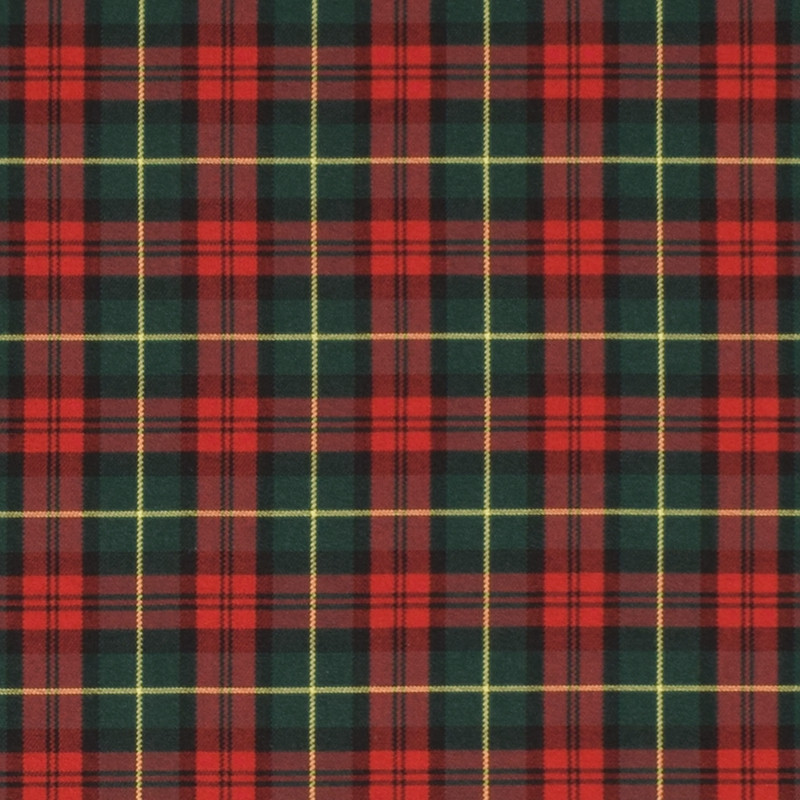 Tartan grön-röd skotskrutigt tyg