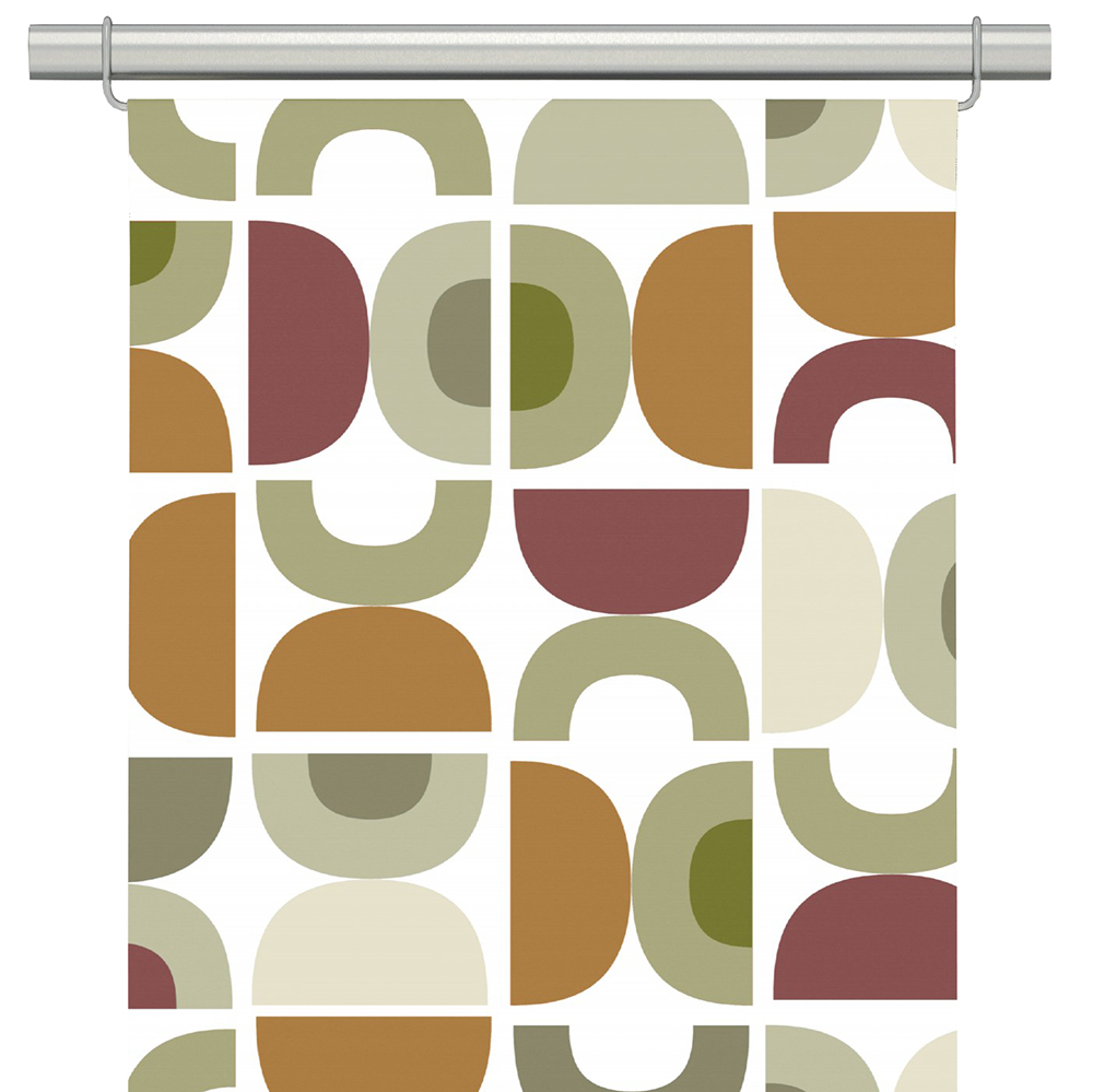 Spiraldans beige panelgardiner