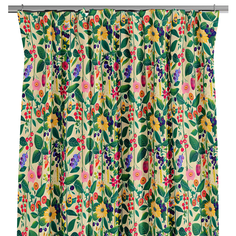 Nordisk Flora gardiner (275cm)