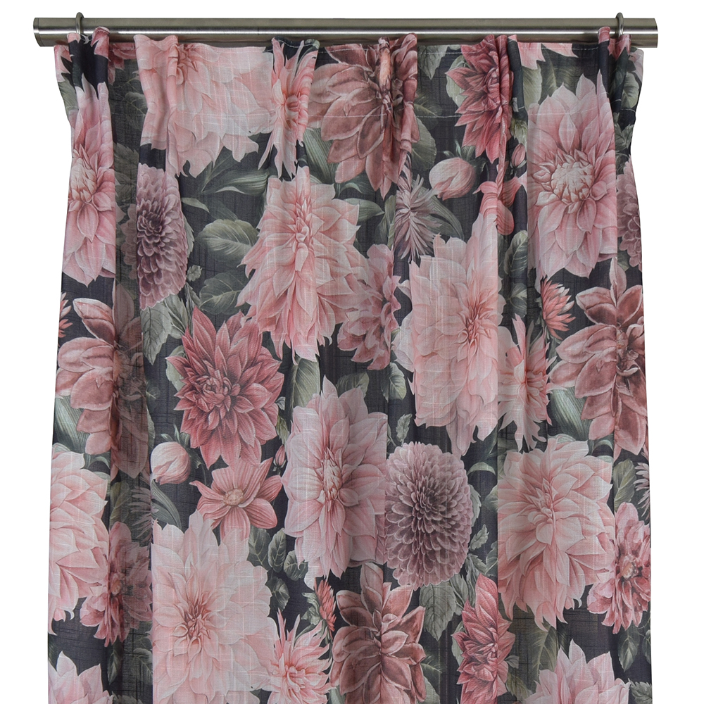 Flowers svart gardiner