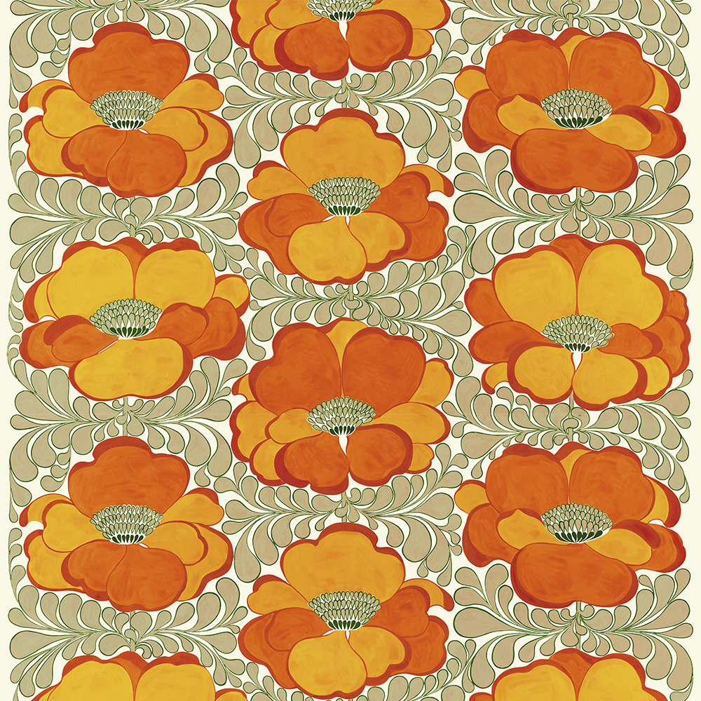 Love orange-beige tyg