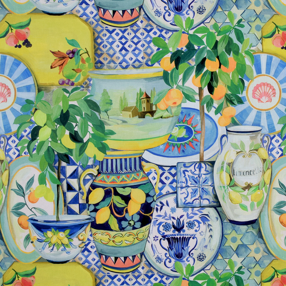 Lemon tile tyg