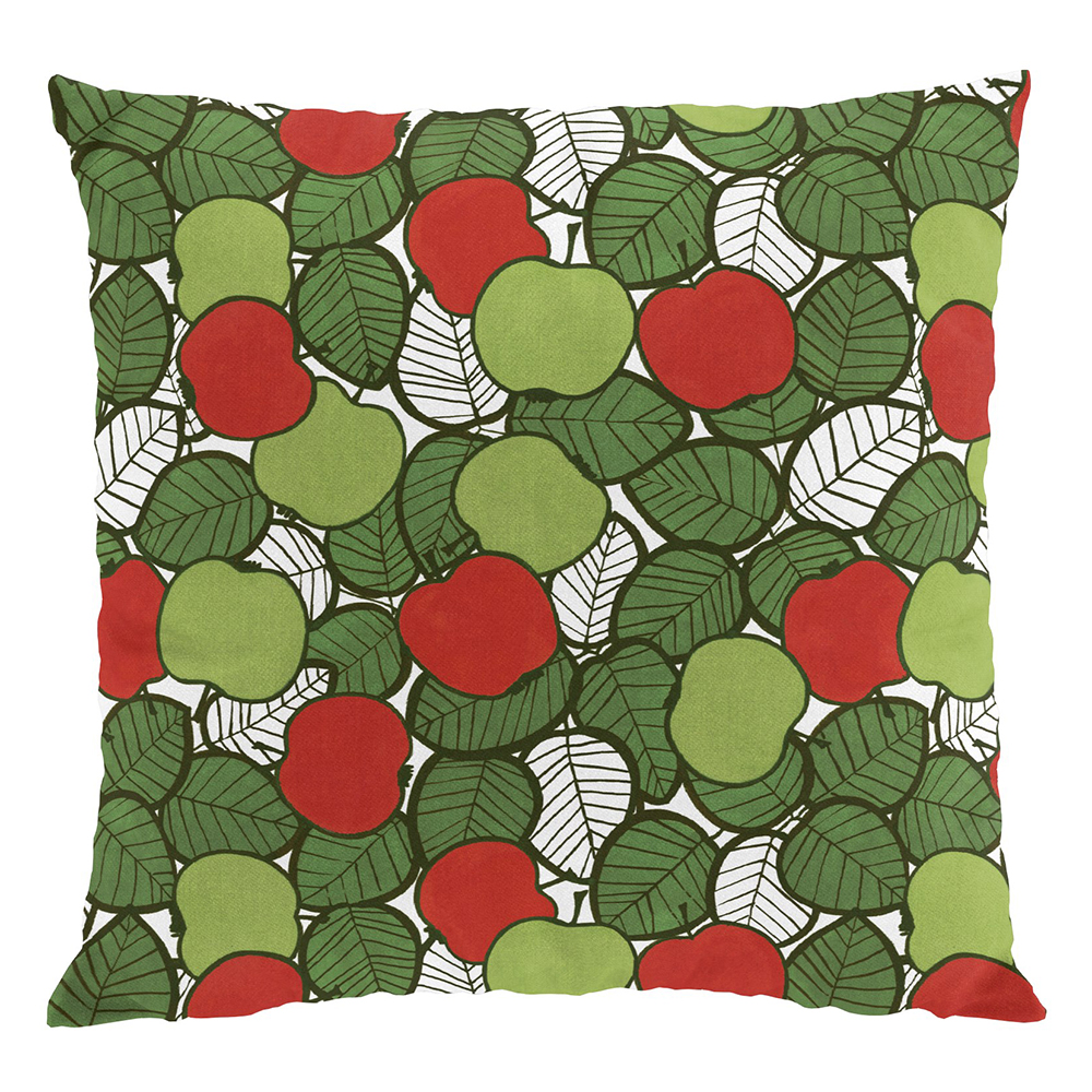 Päppel röd-grön kuddfodral - Nordisktextil.se